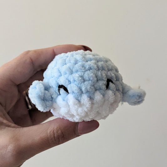 Mini Worry Whale in Blue